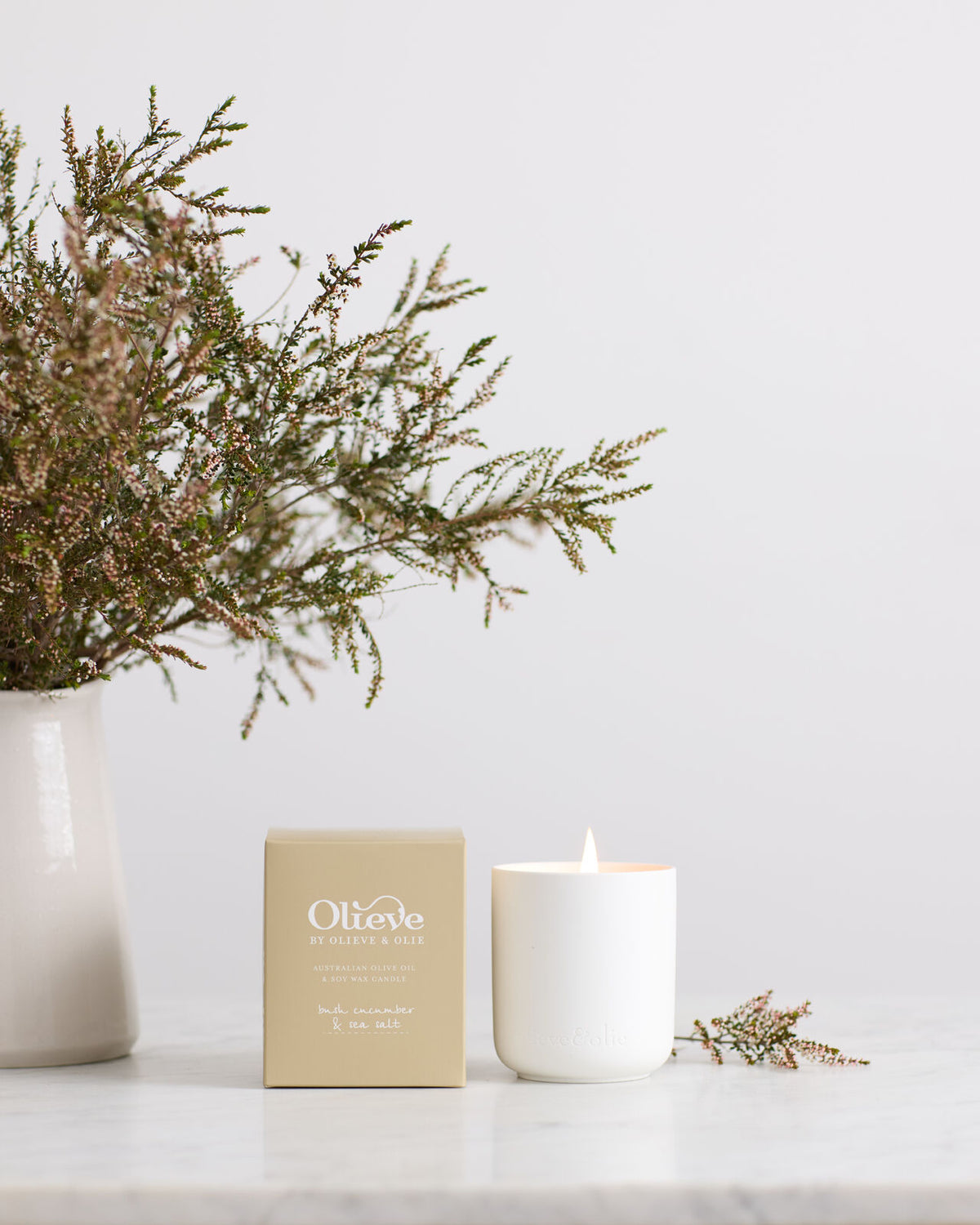 Olieve & Olie Hand Poured Candle - Bush Cucumber and Sea Salt