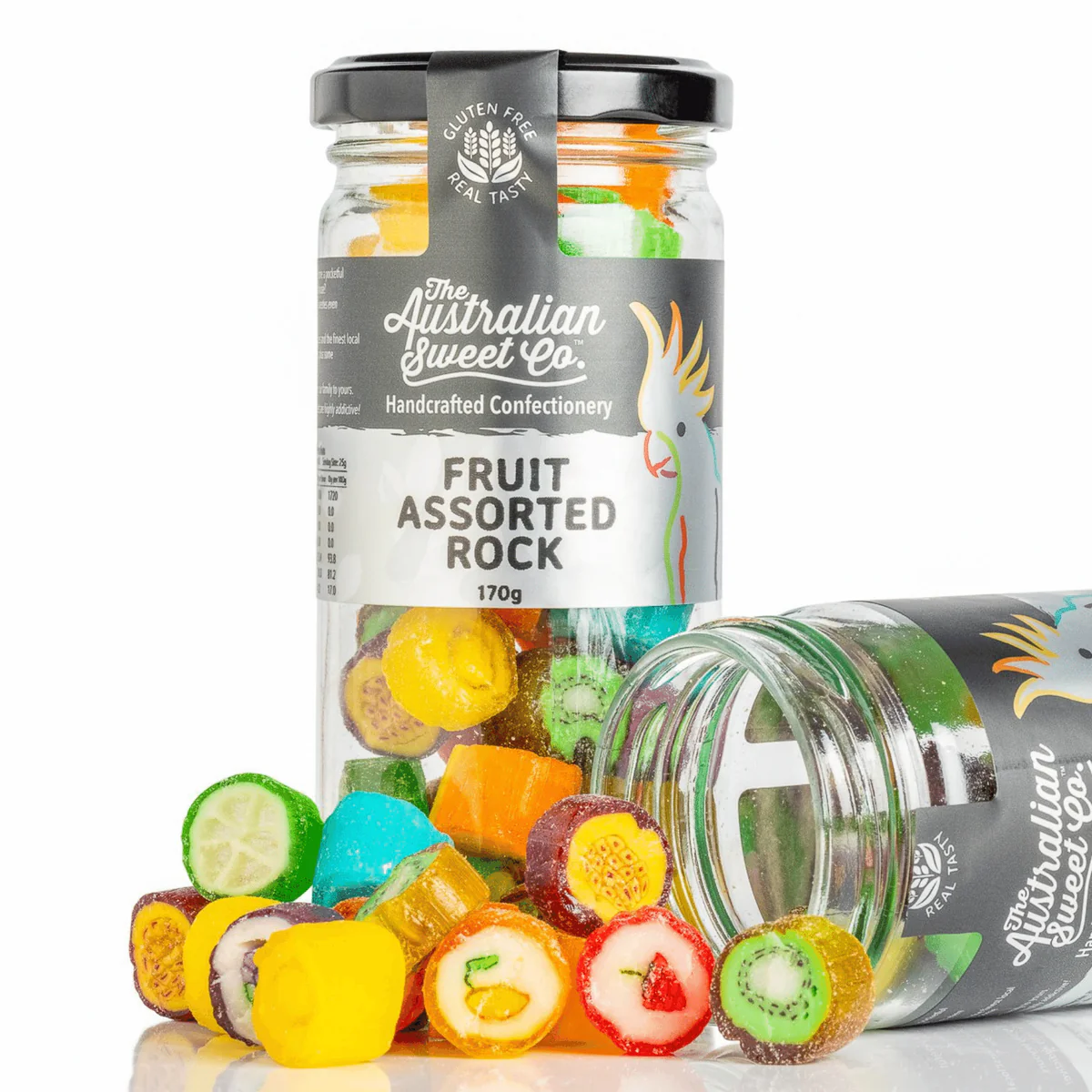 Fruit Assorted Rock Candy Jar 170g