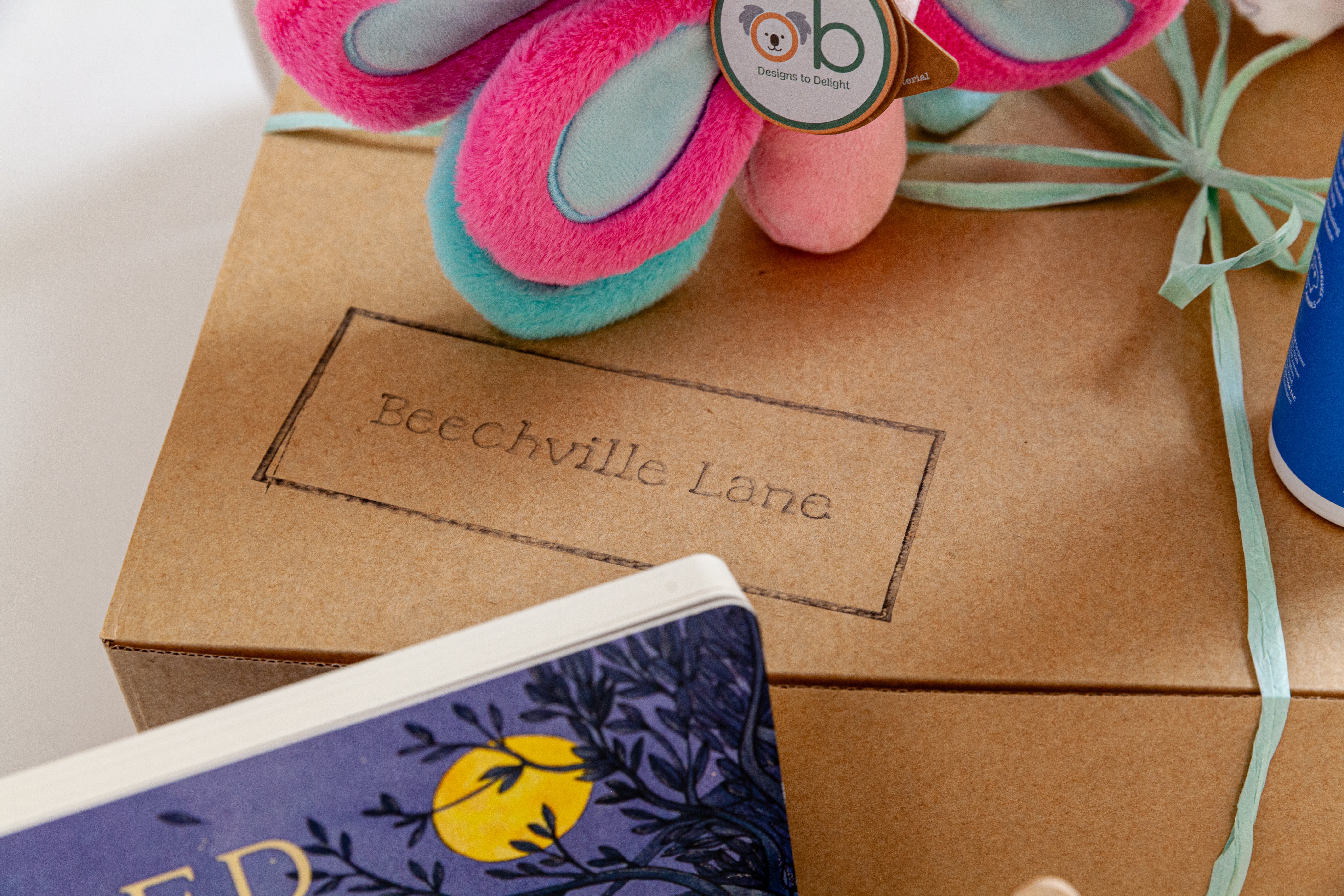 Baby girl gift hamper with Australian reading book and best quality baby items. Corporate maternity gift hamper, baby shower gift, new parent gift Australia.