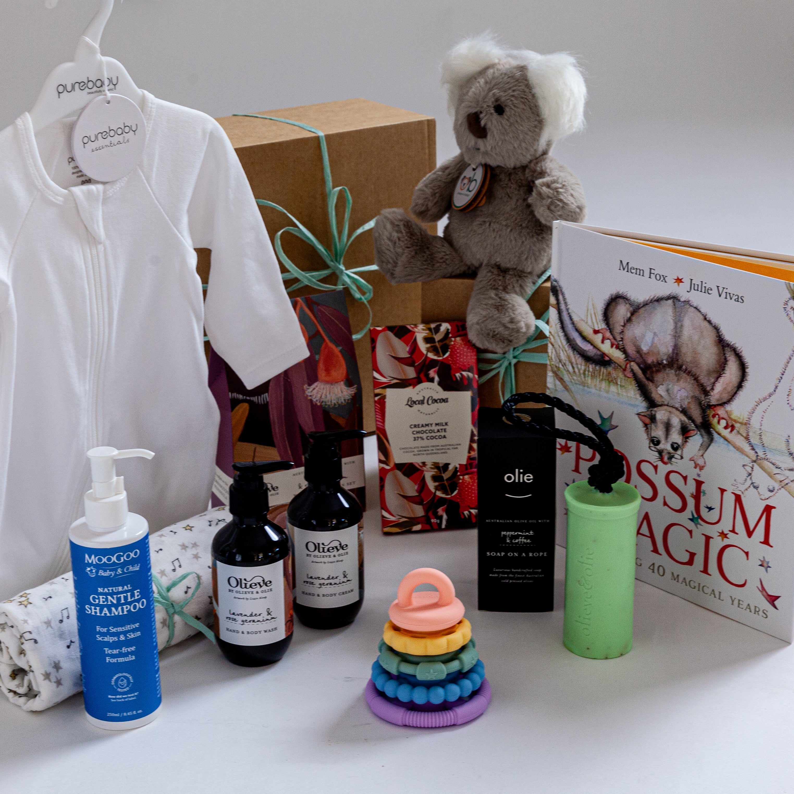 Corporate baby gift hamper Australia designed for employee maternity leave gifts, newborn celebrations and client gifting.